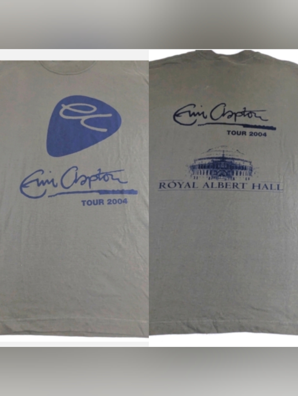 Eric Clapton 2004 RARE Royal Albert Hall Vintage  Khaki Green Concert Tee Medium